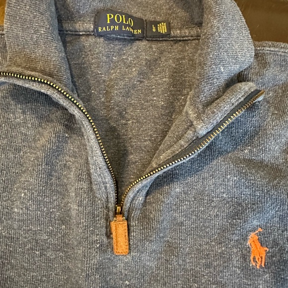 Men’s Ralph Lauren half zip sweater blue heather - Picture 2 of 3